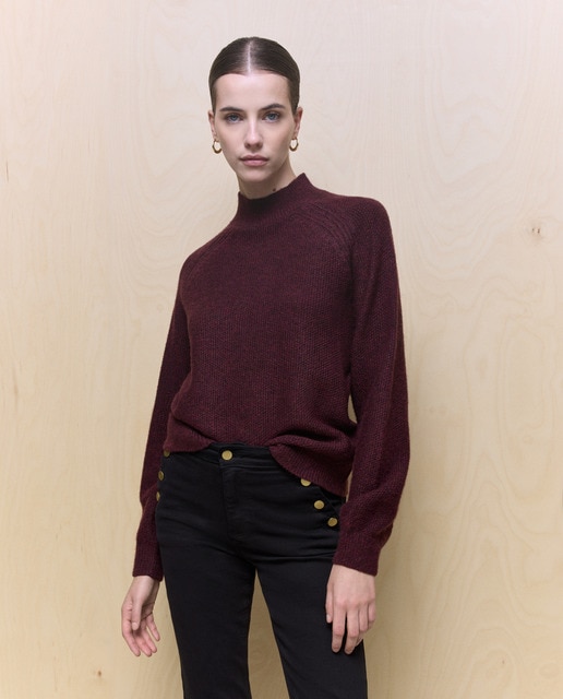 Imagen 0 de Jersey de mujer cuello perkins con estructura de punto