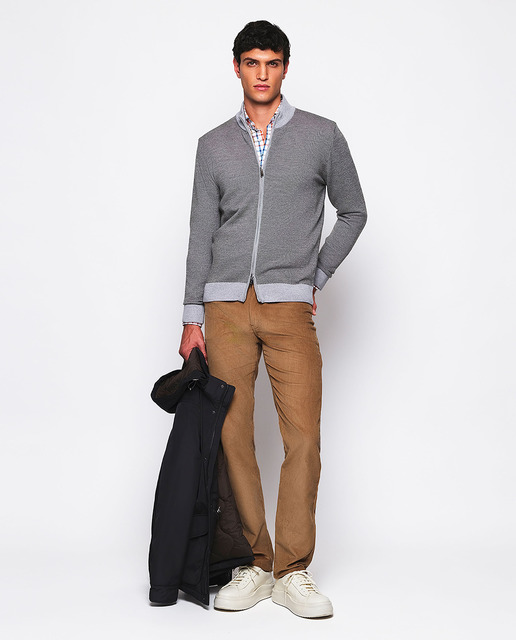 Imagem 0 de Calças de Cinco Bolsos Regular Fit de Bombazina