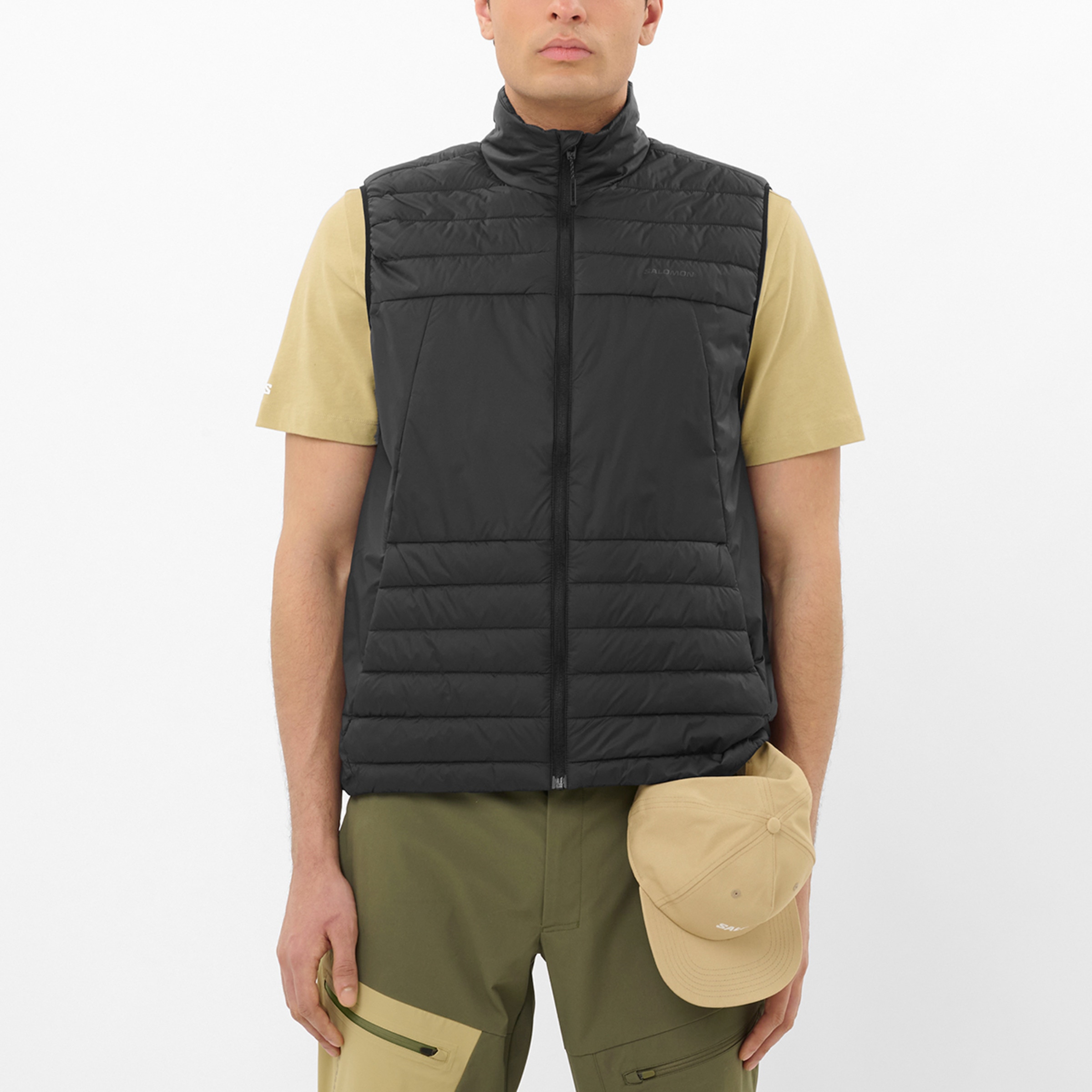 Chaqueta aislada con capucha para hombre RFLX VEST M SALOMON - Negro Negro-1