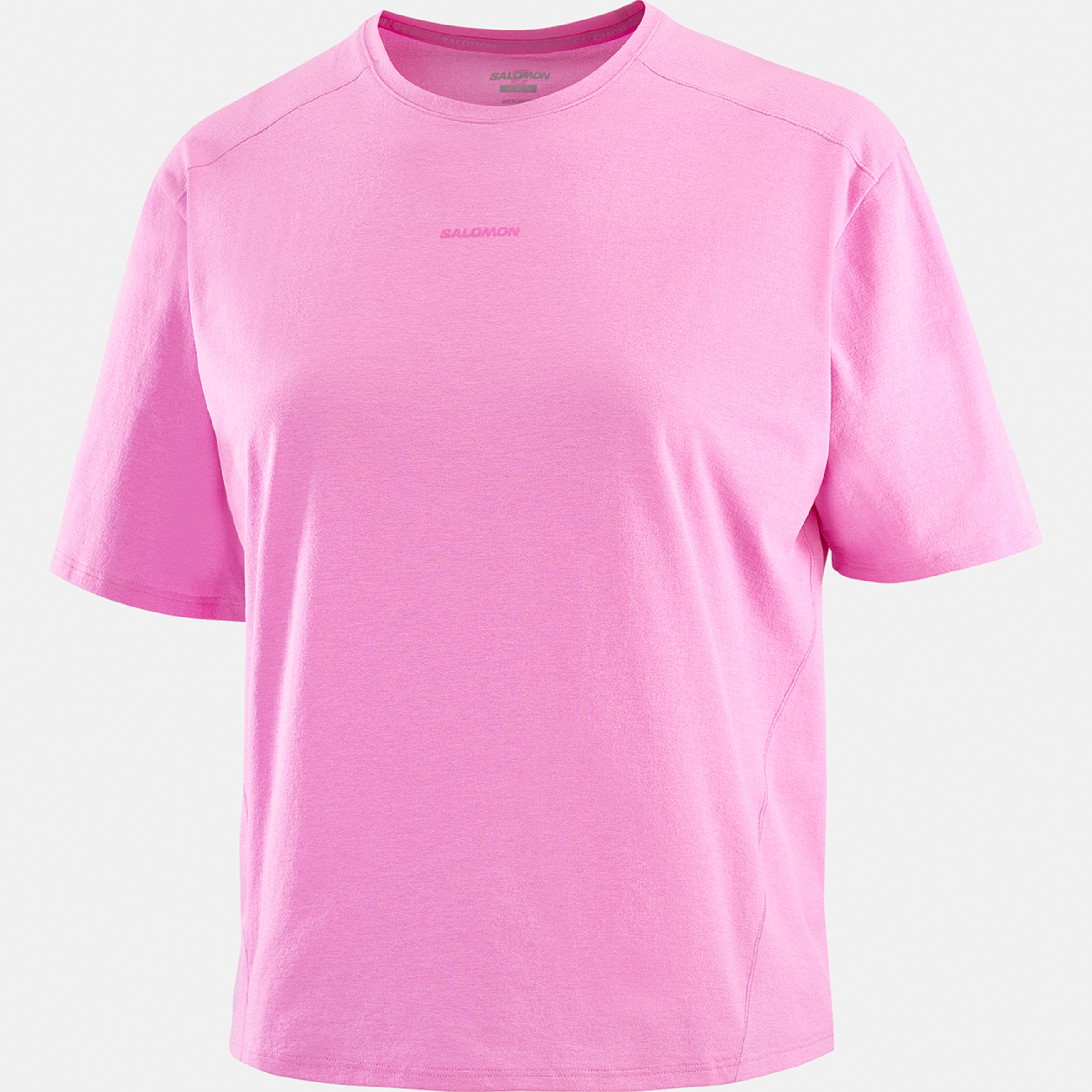Camiseta de manga corta para mujer TRACKLINE SS TEE W SALOMON - Rosa Rosa-9