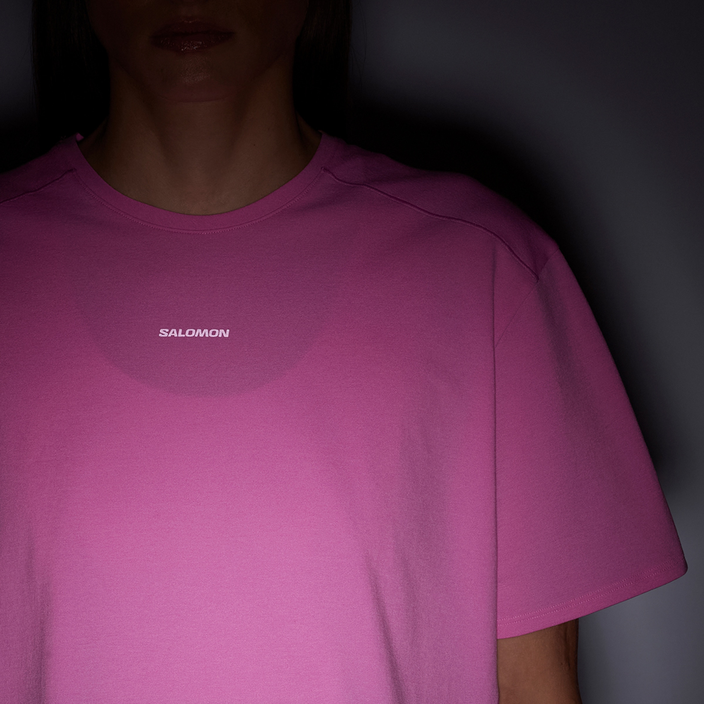 Camiseta de manga corta para mujer TRACKLINE SS TEE W SALOMON - Rosa Rosa-8