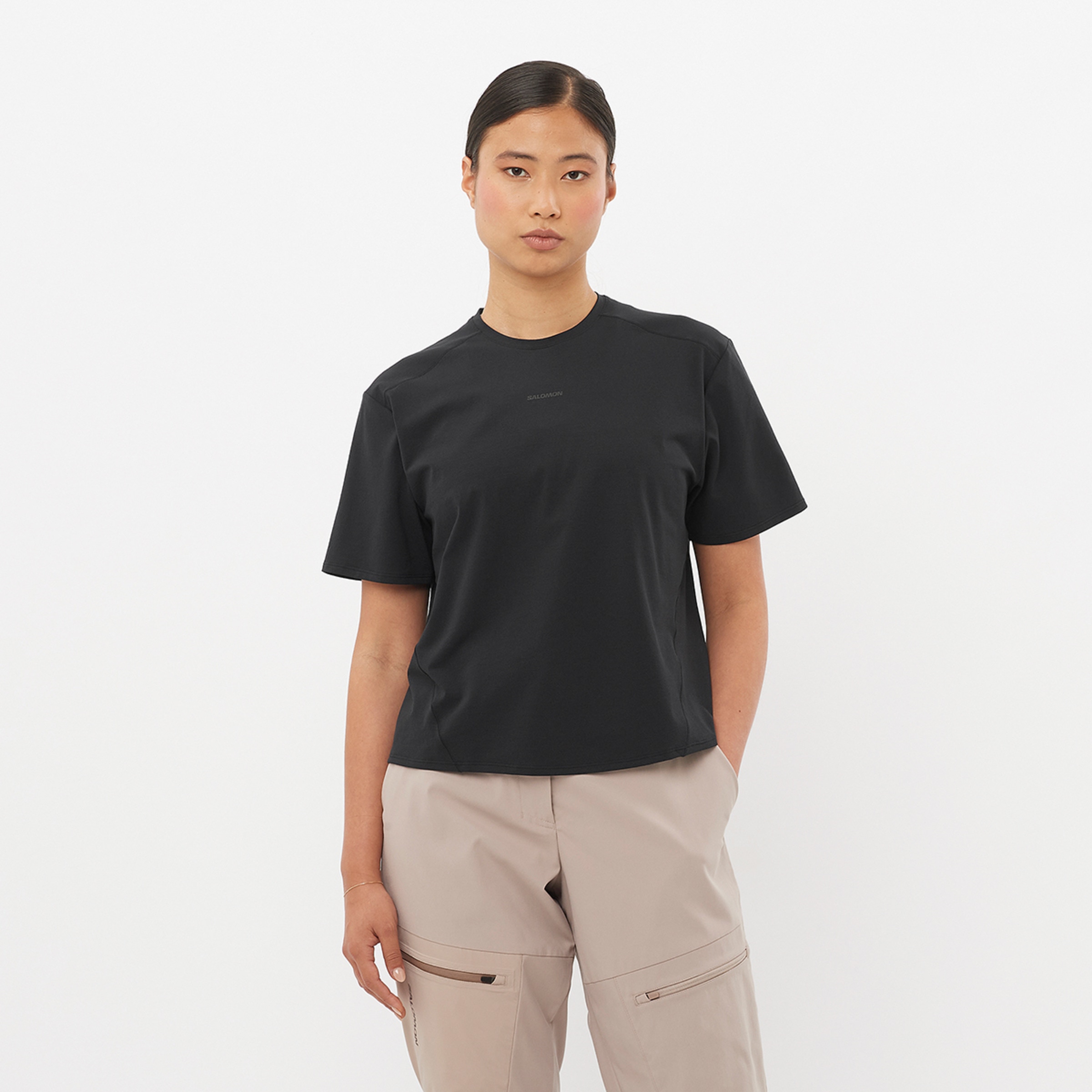 Imagen 0 de Camiseta de manga corta para mujer TRACKLINE SS TEE W SALOMON Negro