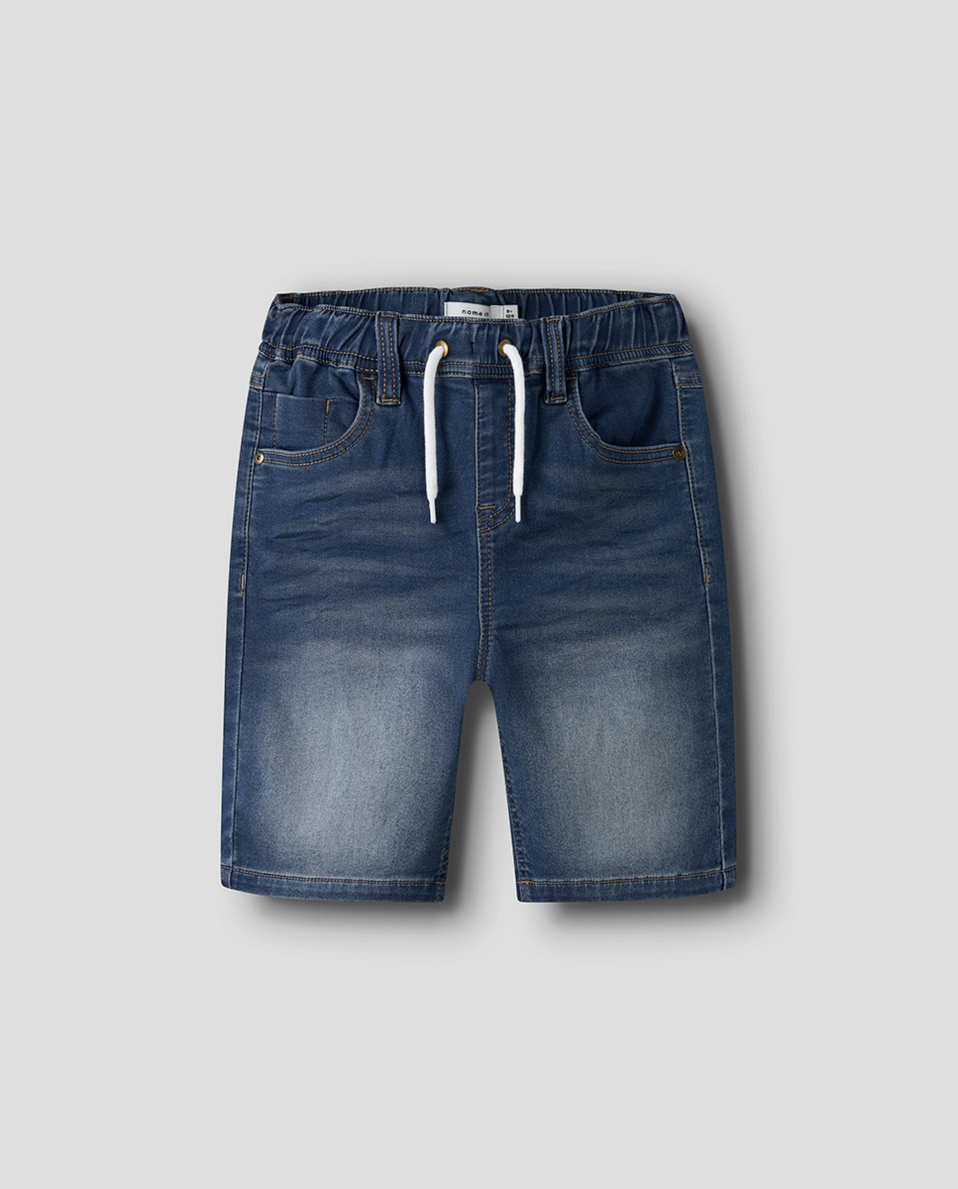 Bermudas de Ganga com Cintura Elástica e Ajustável Azul-marinho-1