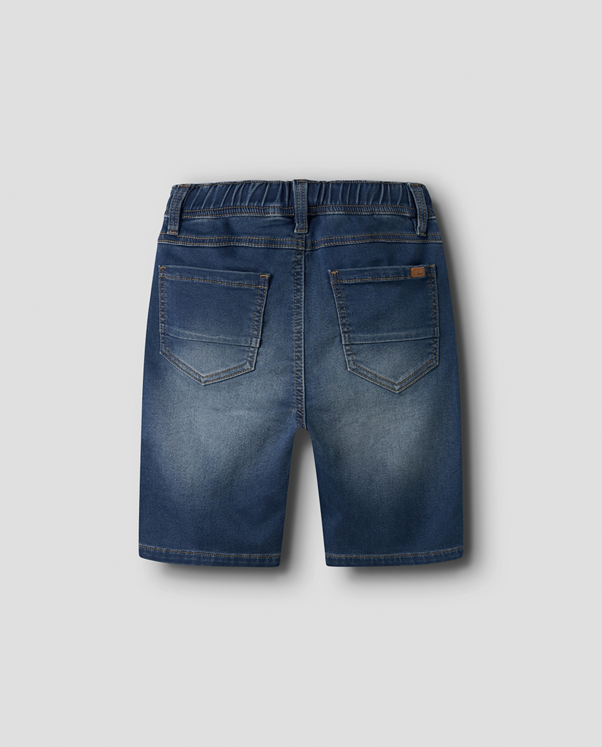 Bermudas de Ganga com Cintura Elástica e Ajustável Azul-marinho-2