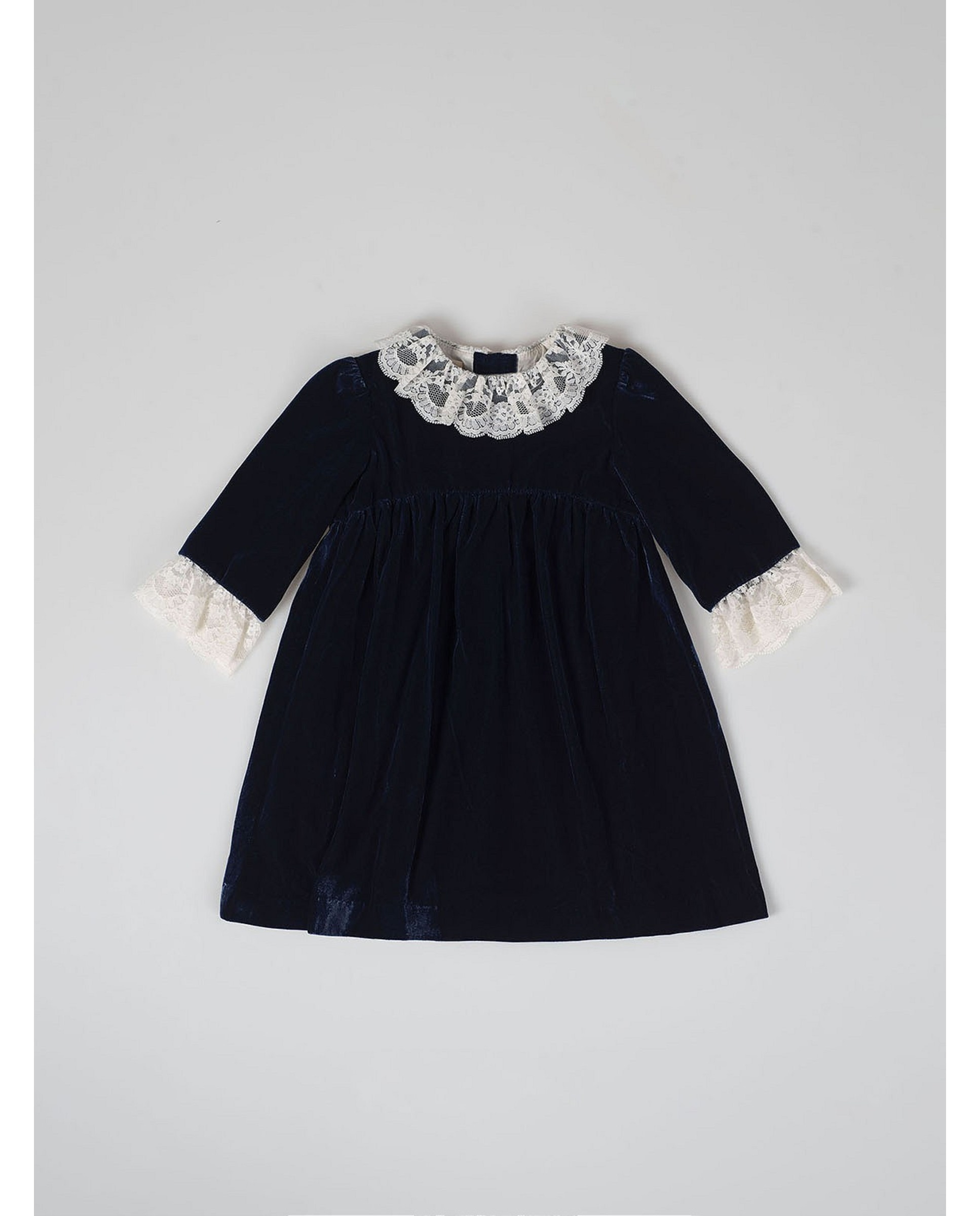 Imagen 0 de Vestido terciopelo cuello y pu