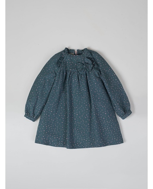 Imagen 0 de Vestido lazo estrellas verde b