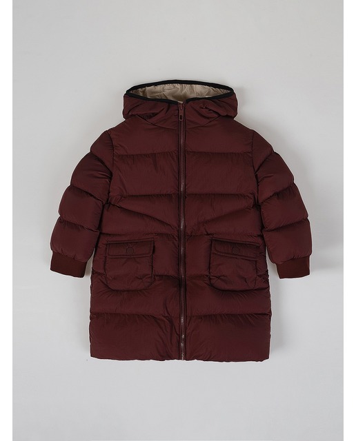 Imagen 0 de Plumífero capucha largo cereza