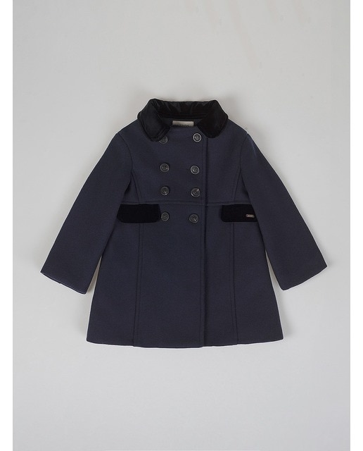 Imagen 0 de Abrigo paño combinado terciope