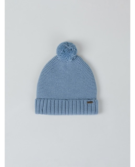 Imagen 0 de Gorro pompon azul verdoso