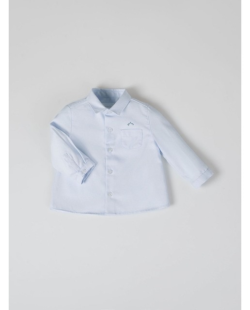 Imagen 0 de Camisa ceremonia azul bebé