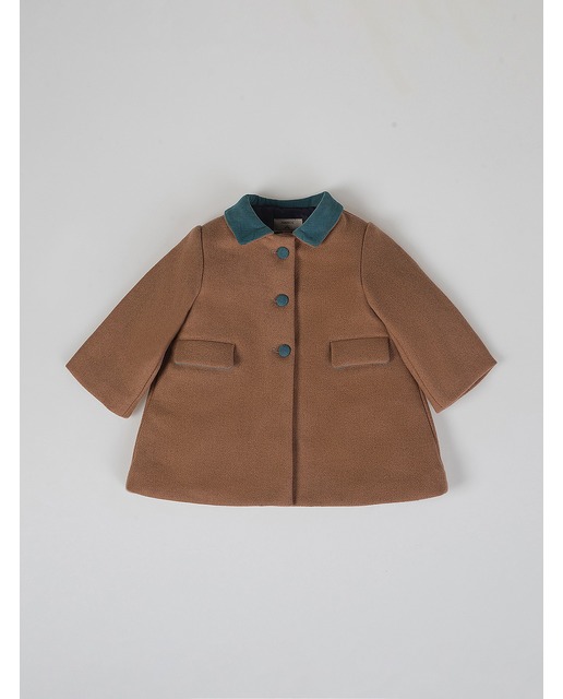 Imagen 0 de Abrigo contraste cuello y boto