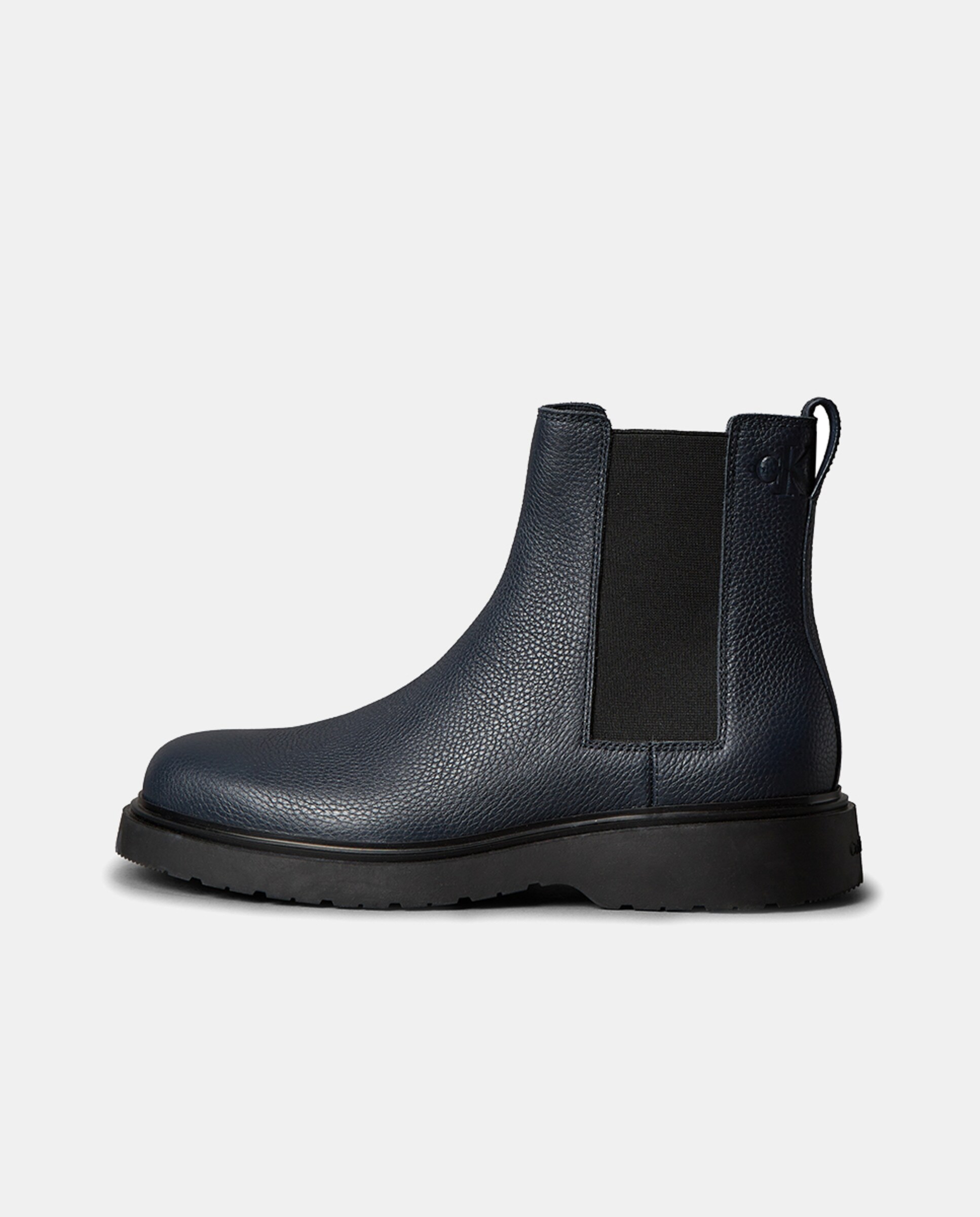 Botas Tipo Chelsea em Pele Azul-escuro-5