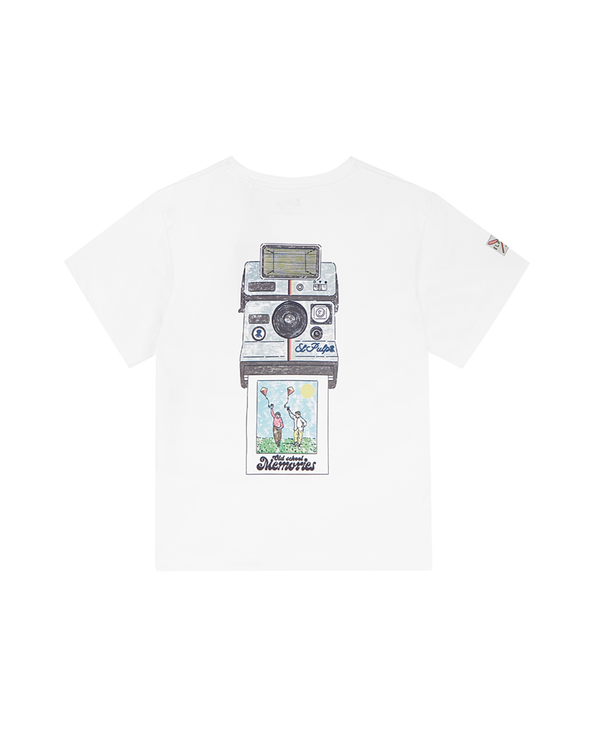 T-shirt de Manga Curta e Decote Redondo Branco-2