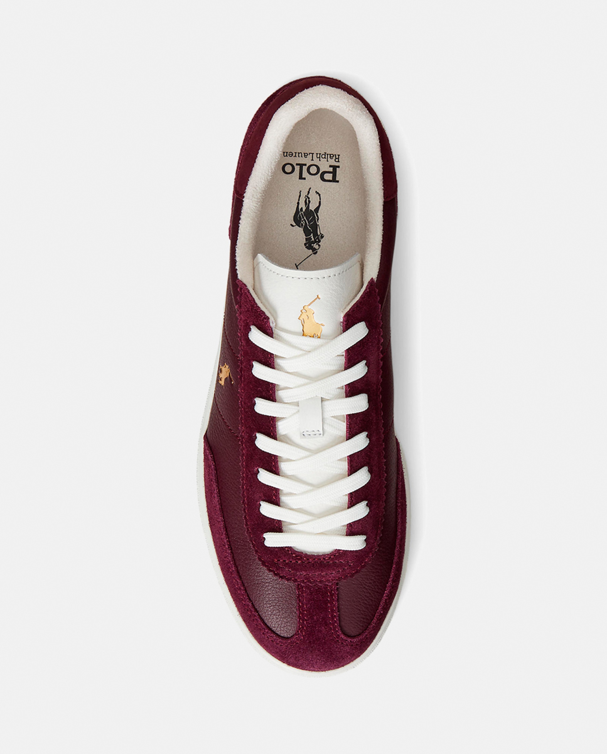 Sapatilhas Baixas Bedford em Pele Vermelho/Grená-8