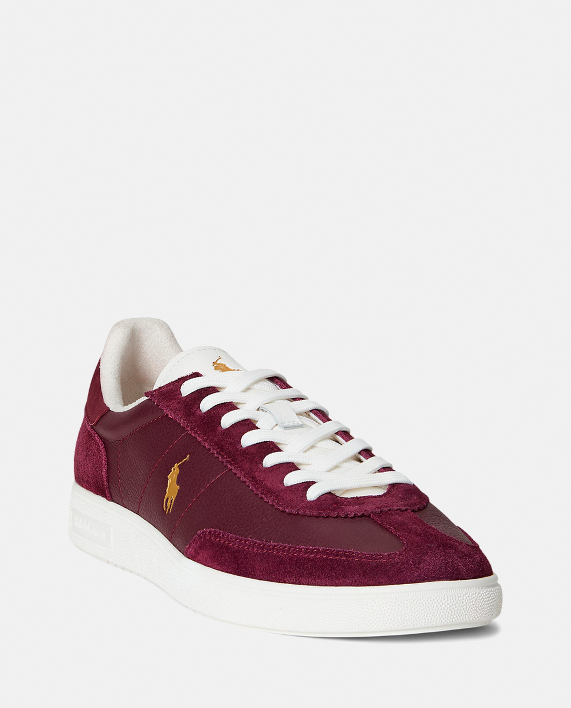 Sapatilhas Baixas Bedford em Pele Vermelho/Grená-6