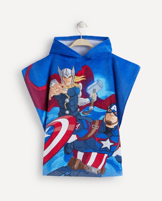 Imagen 0 de Poncho infantil algodón 350 gr/m2 Avengers Marvel