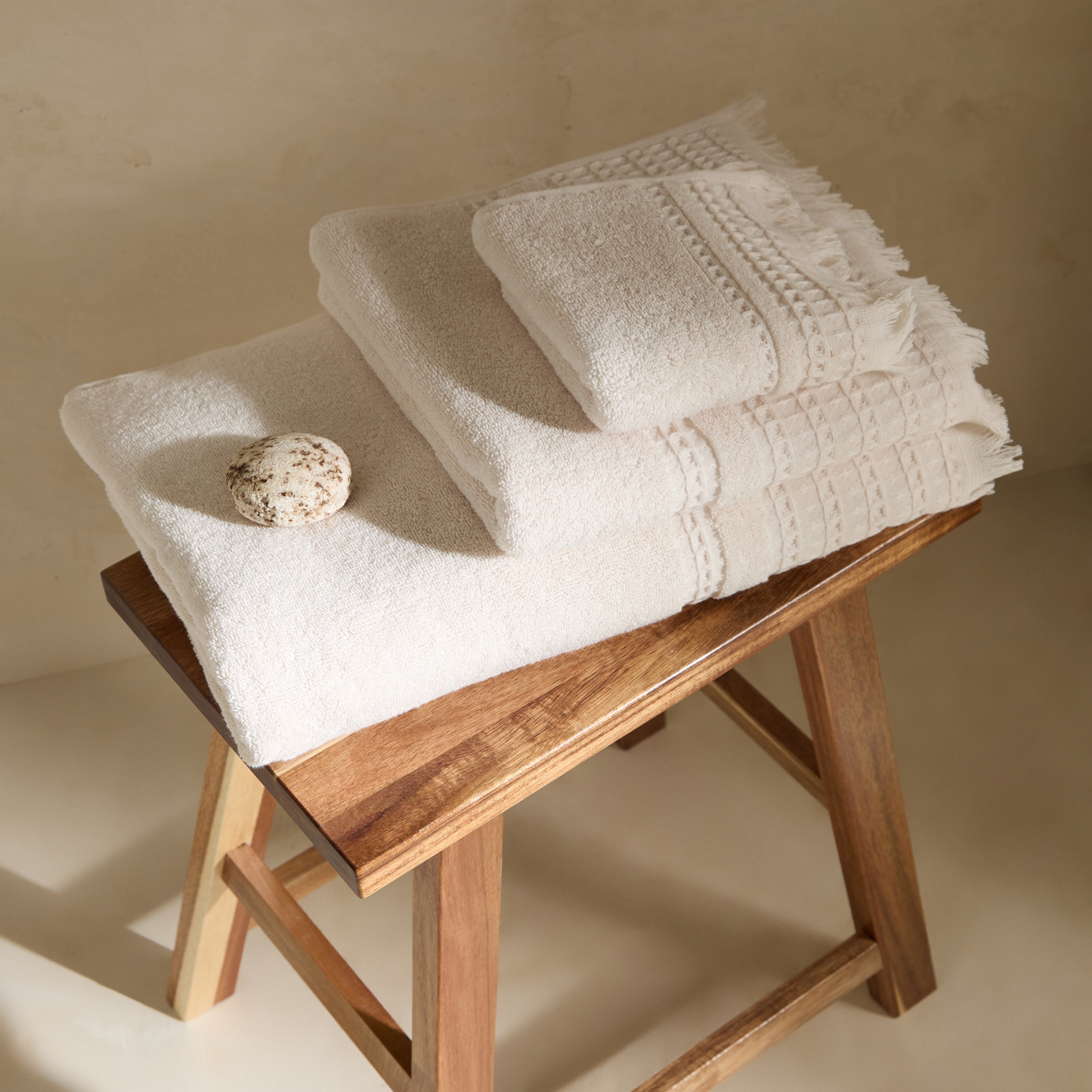 Toalha de Banho de Algodão Rastra - 500 g/m2 Cru-1