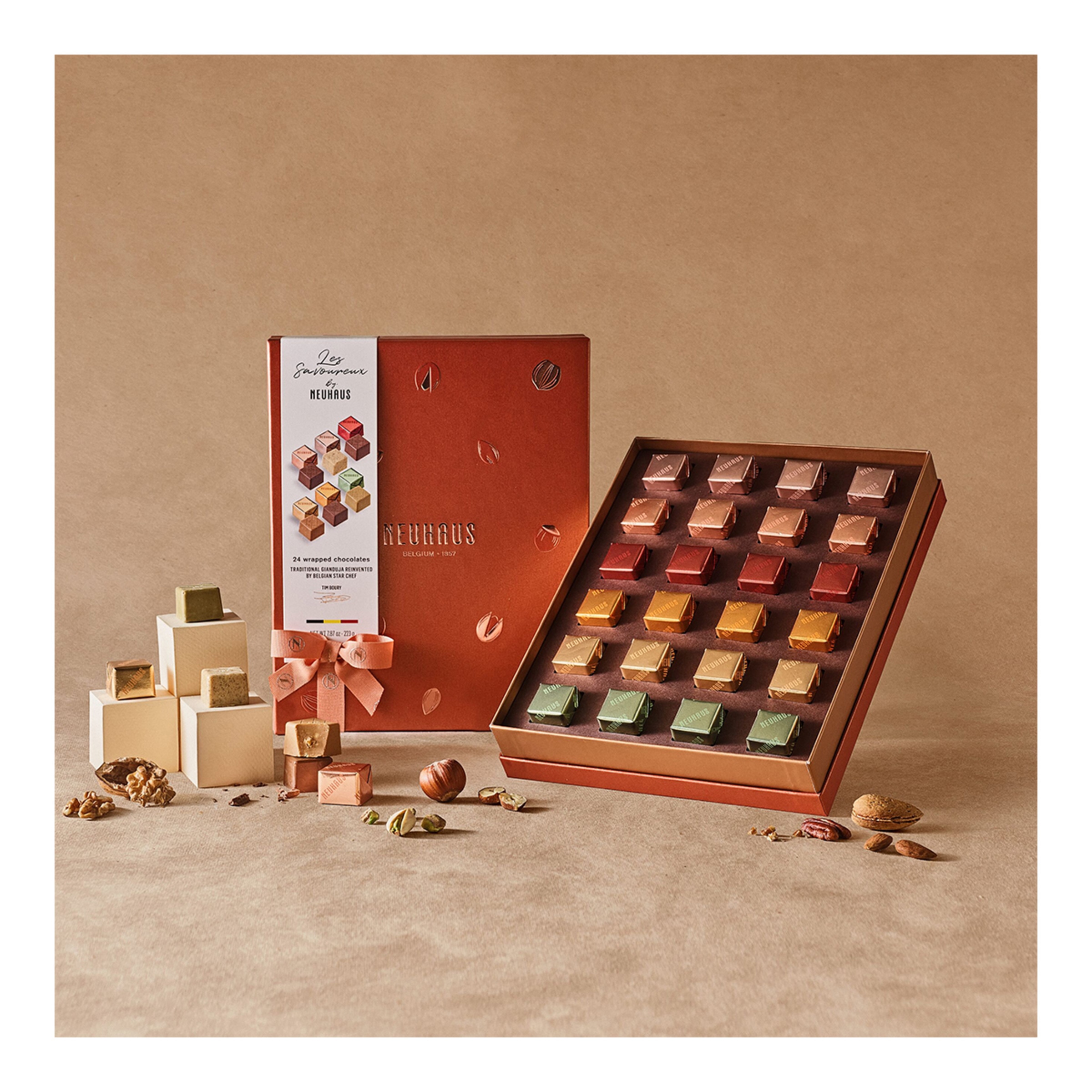 Bombones belgas Les savoureux chef Tim Boury Neuhaus 24 piezas 2