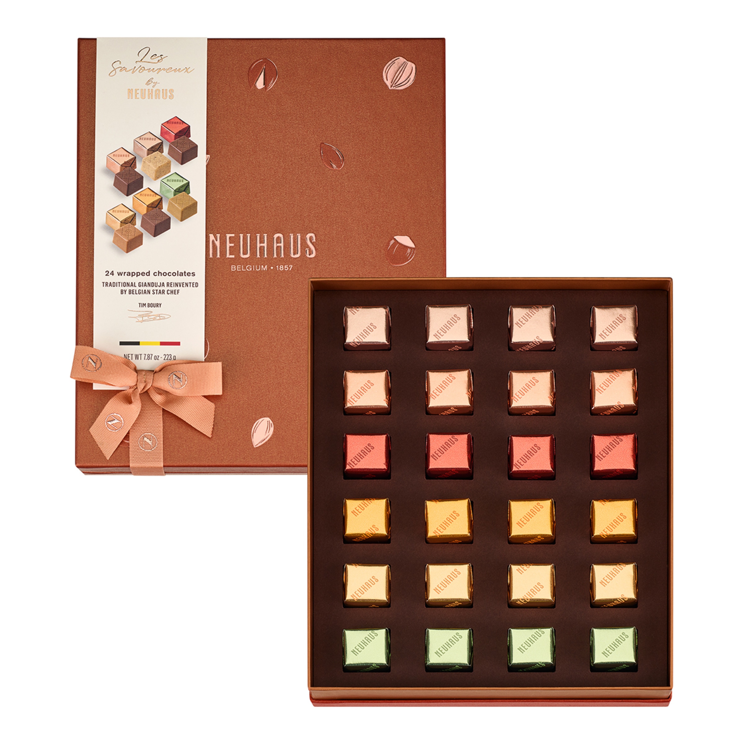Bombones belgas Les savoureux chef Tim Boury Neuhaus 24 piezas 1