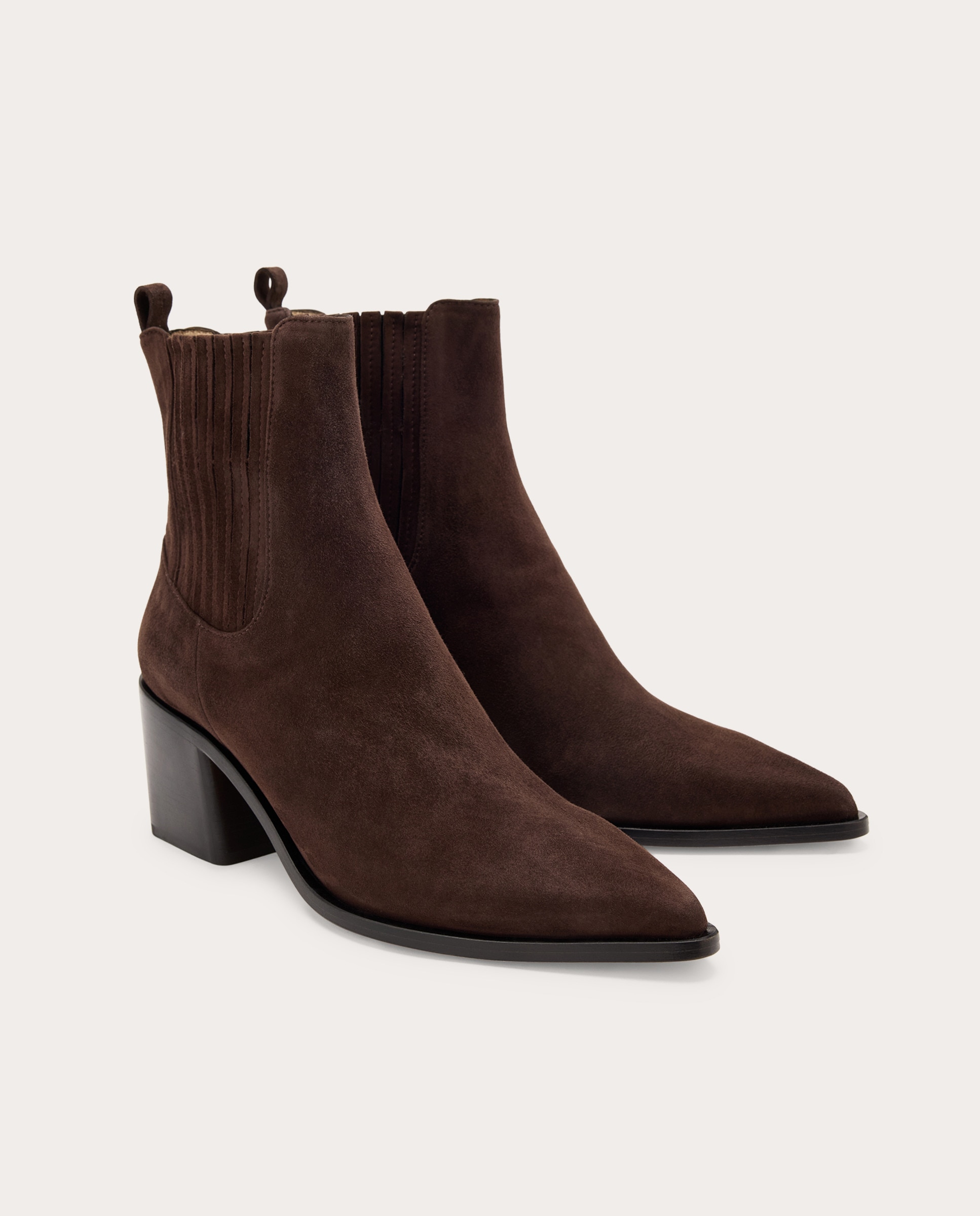 Botines Juliette de ante Marrón oscuro-2