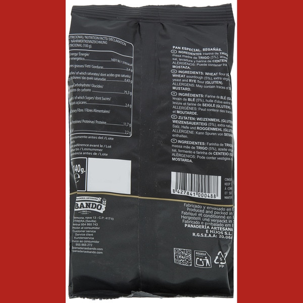 cucharas de pan container 140 g