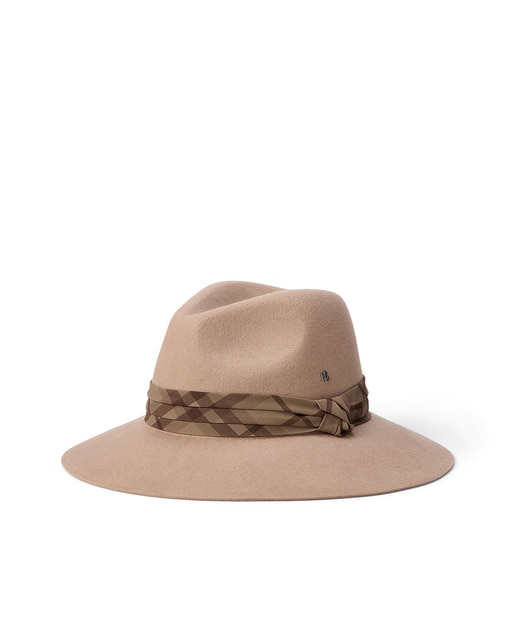 Imagen 0 de Sombrero de mujer de lana con lazo de cuadros