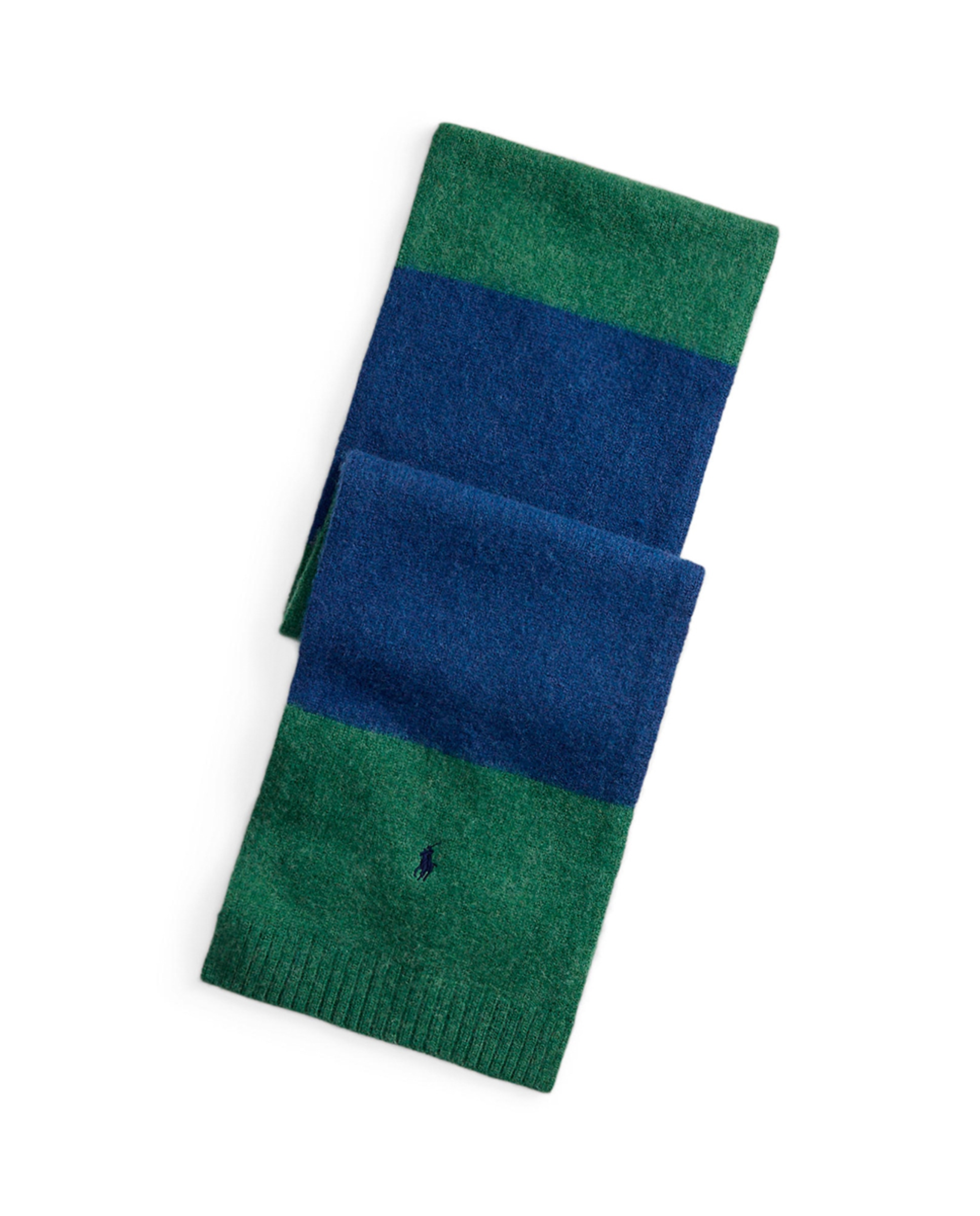 Cachecol de Lã com Estampado às Riscas Multicolor-1