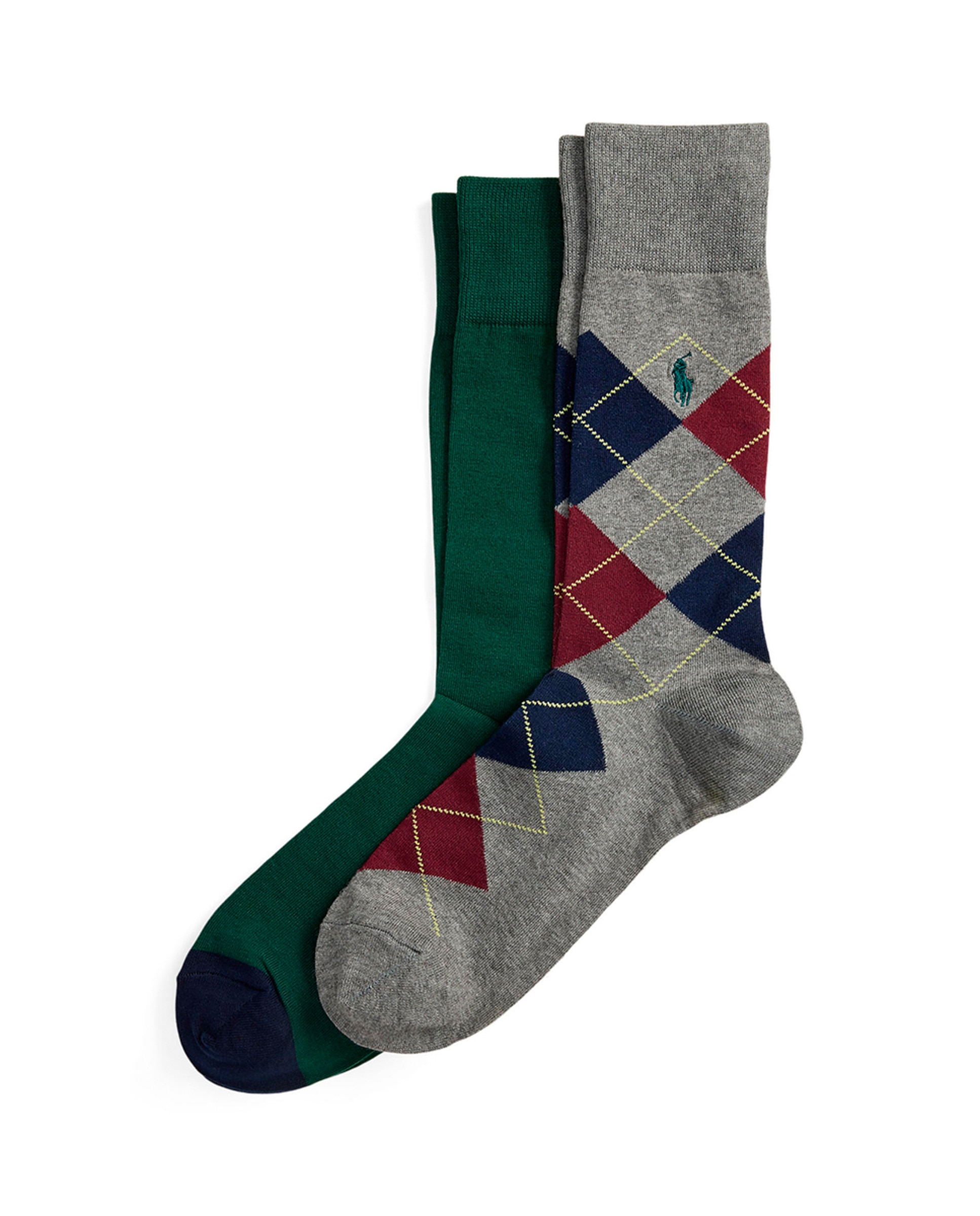 Pack de 2 Pares de Meias Curtas Estampadas Multicolor-1