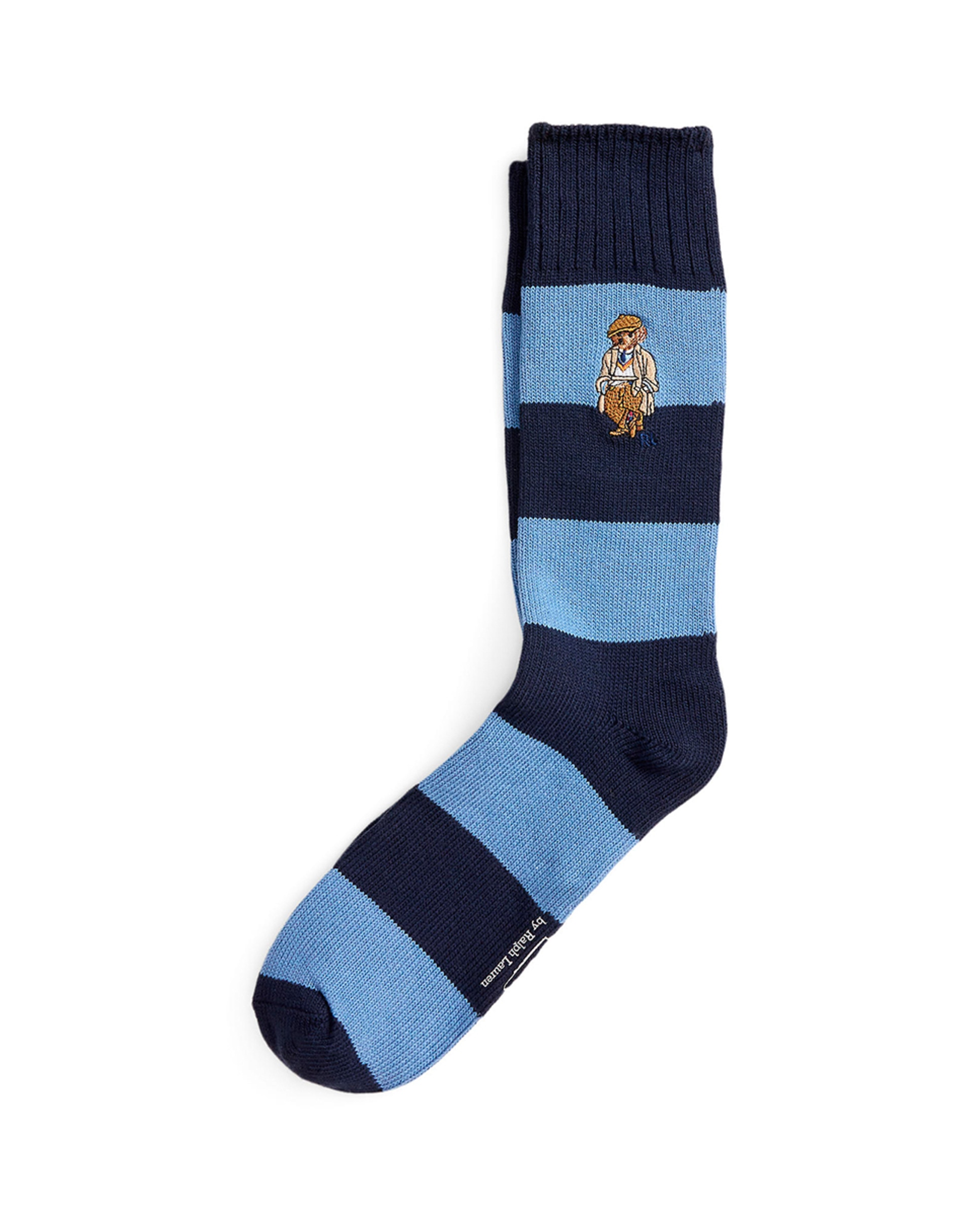 Meias Curtas com Estampado e Polo Bear Azul-1