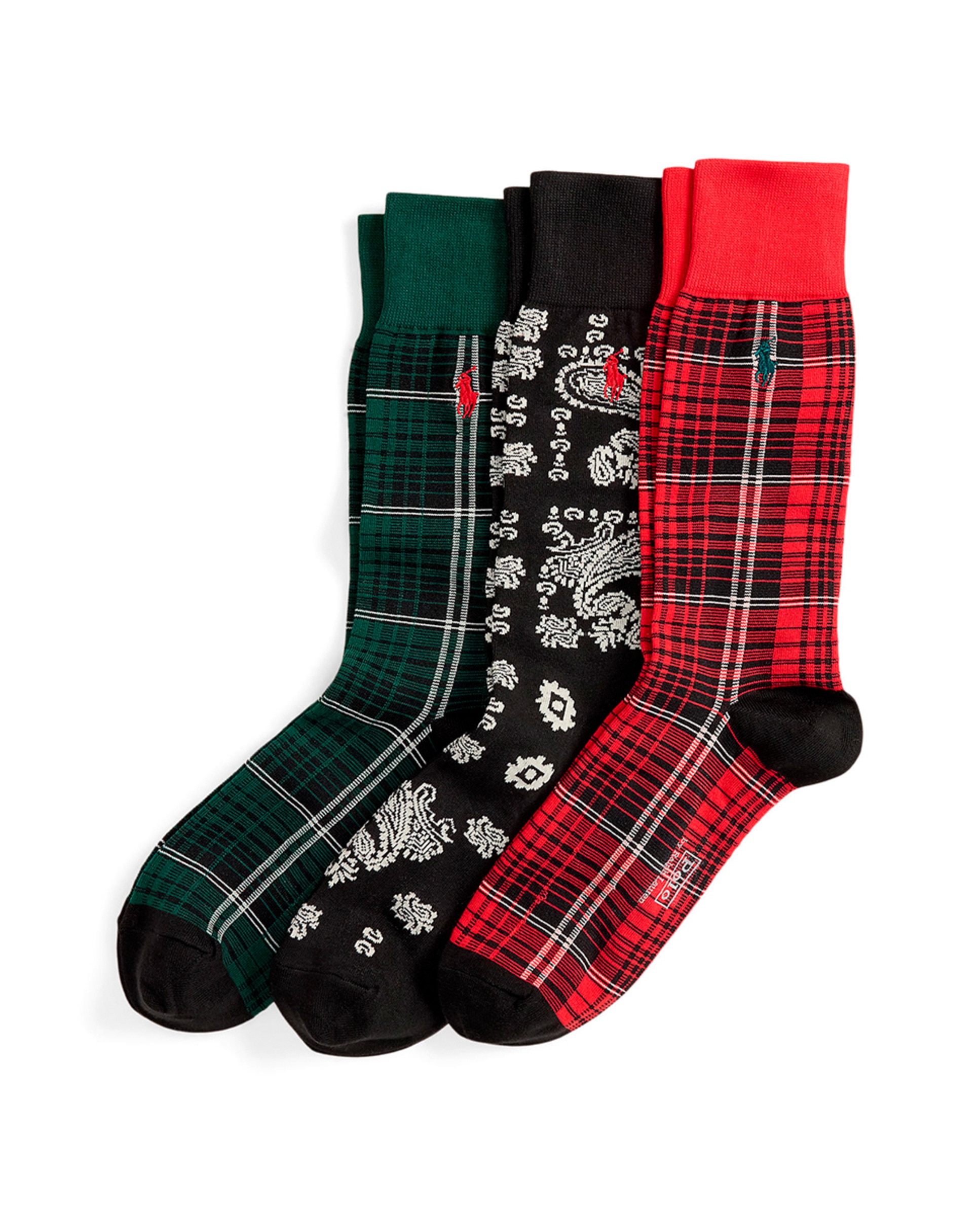 Pack de 3 Pares de Meias Curtas com Estampado Multicolor-2