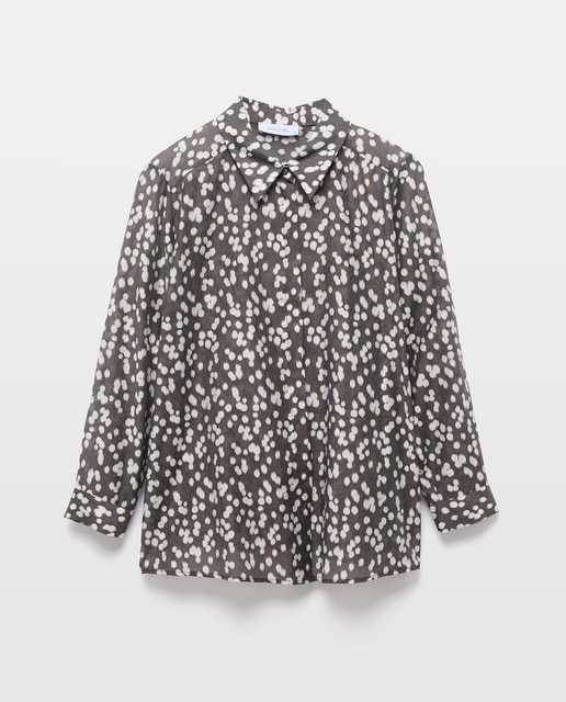 Imagen 0 de Camisa de mujer manga larga print lunares