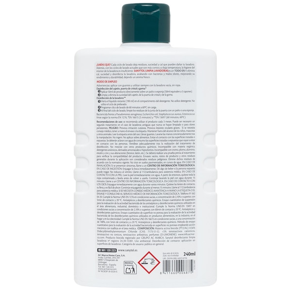 Hygiene-Waschmaschinenreiniger Flasche 240 ml