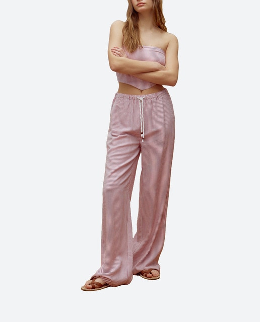 Imagen 0 de Pantalón de mujer largo ancho cordón