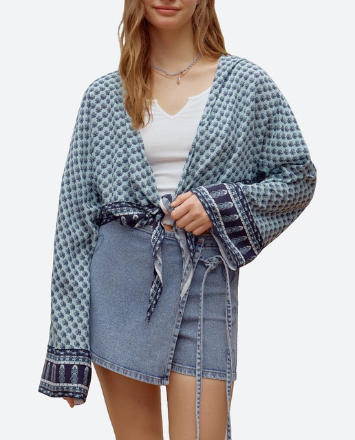 Imagen 0 de Kimono de mujer bambula corto nudo