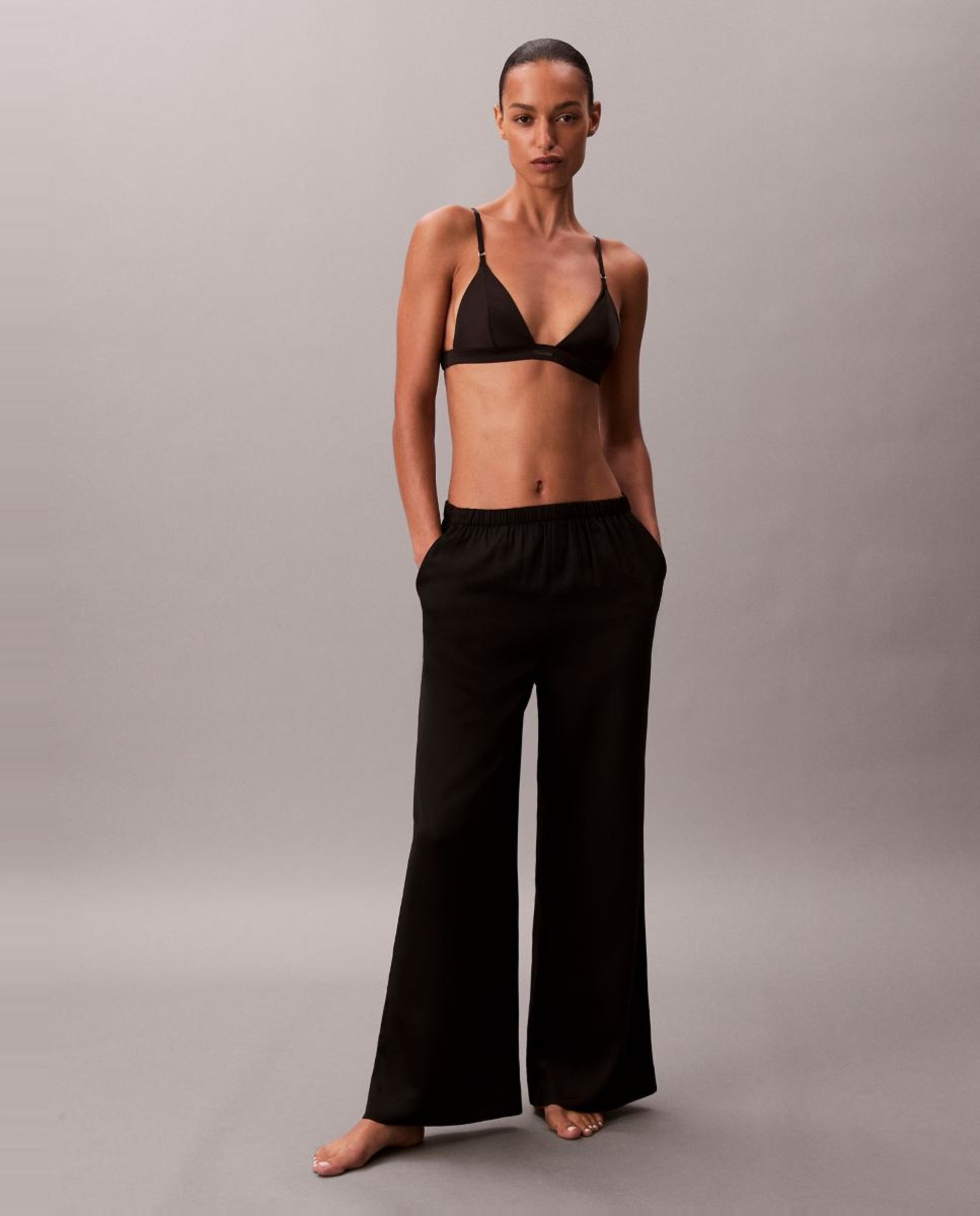 Pantalón de pijama SATIN SHEEN 34/XS Negro