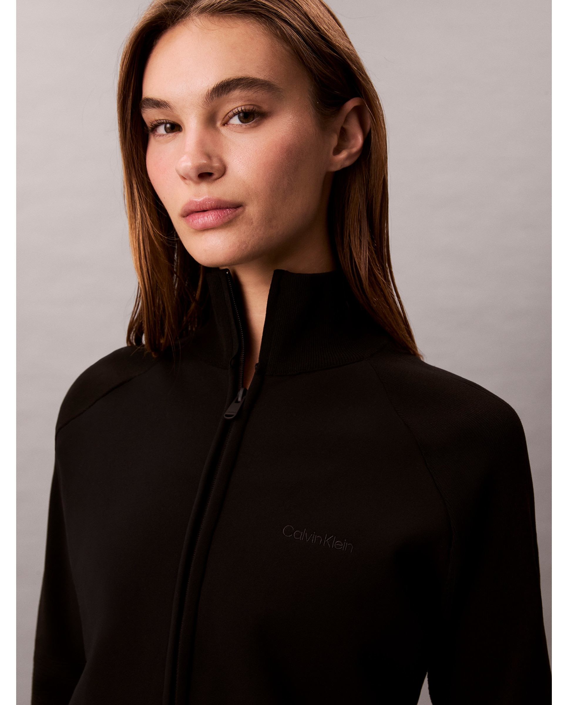 Camisola de Malha Desportiva com Fecho de Correr Tech/Ski Preto-4