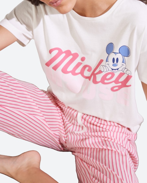 Imagen 0 de Camiseta de pijama de mujer manga corta estampado Mickey