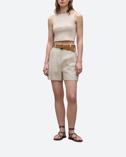 Imagen 0 de Bermuda de mujer tumbleada cinturón