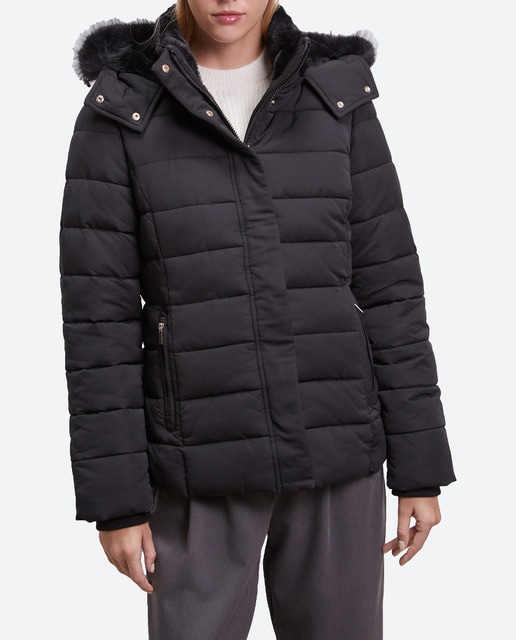 Imagen 0 de Abrigo de mujer acolchado con capucha y forro