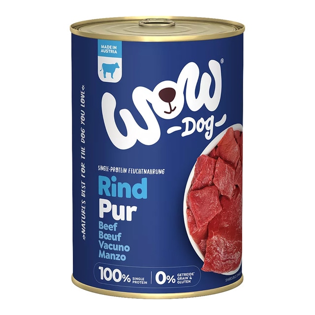 Imagen 0 de Comida húmeda para perros adultos Wow vacuno puro 400 g