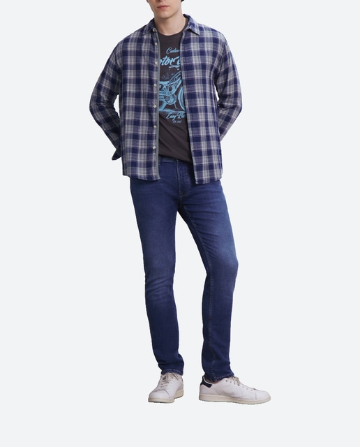 Imagen 0 de Vaquero knit denim slim de hombre