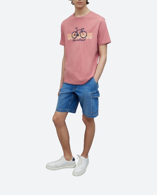 Imagen 0 de Bermuda de hombre multibolsillos denim stretch