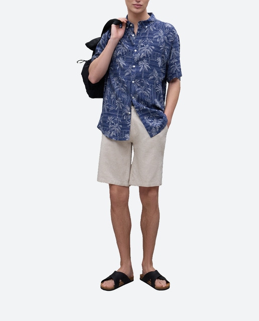 Imagen 0 de Camisa de hombre manga corta print hojas