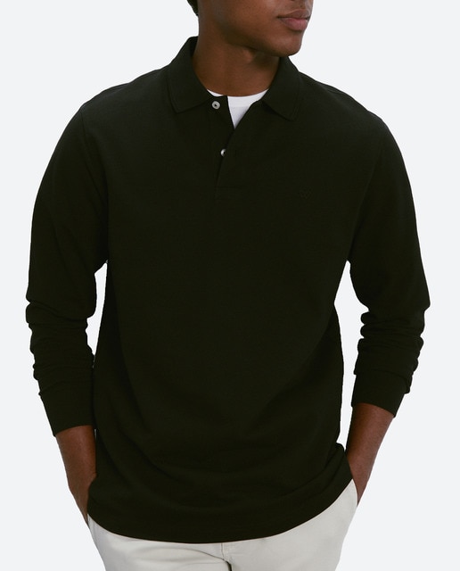 Imagen 0 de Polo de hombre en algodón orgánico de manga larga