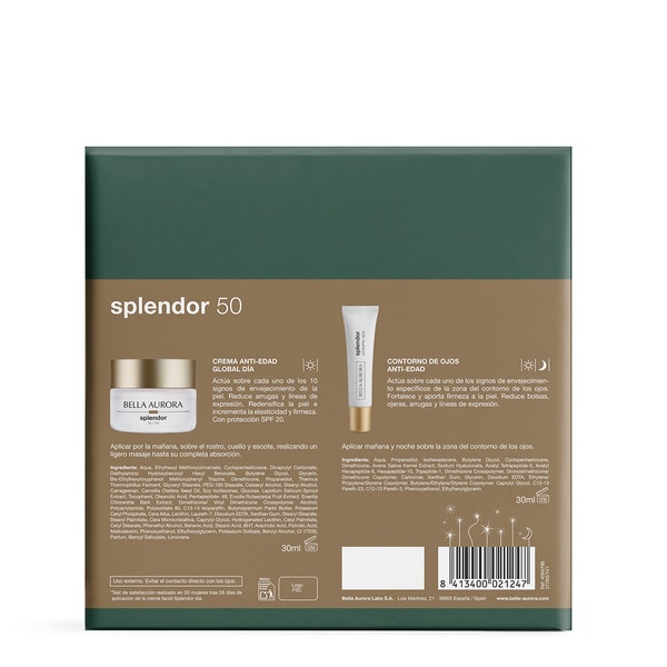 Splendor 50 gift set with anti-ageing day cream jar 30 ml + anti-ageing eye contour 15 ml dispenser