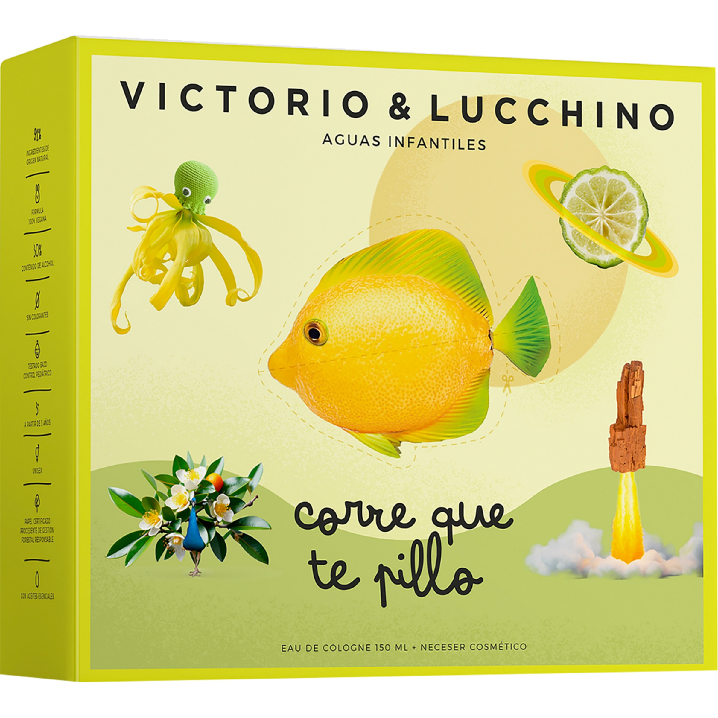 Aguas Infantiles Corre que te pillo estuche eau de cologne 150 ml + neceser cosmético