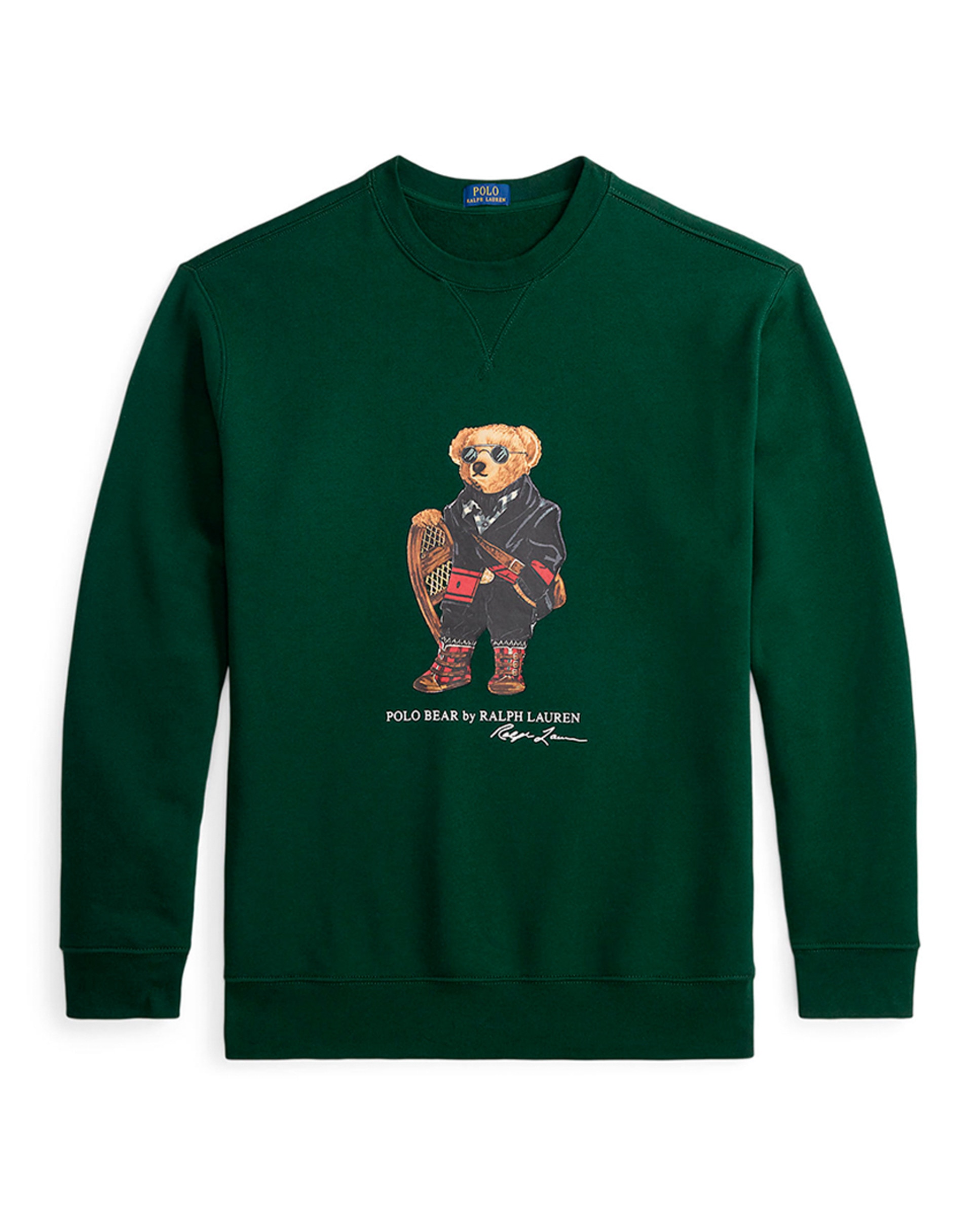 Polo de Piqué com Manga Comprida Tamanhos Grandes Verde Pinheiro-5