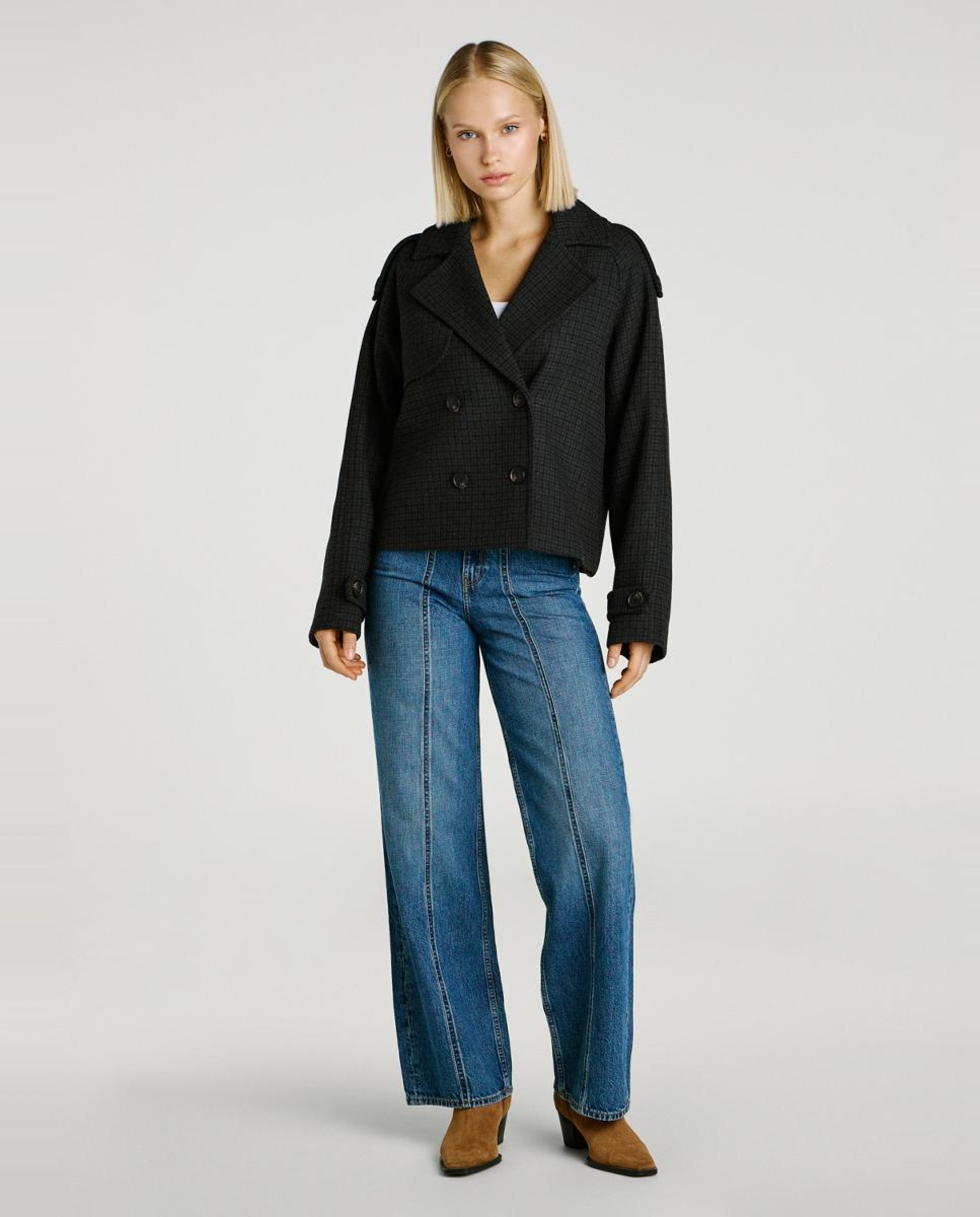 Sobretudo Comprido Liso Cinzento-escuro-2