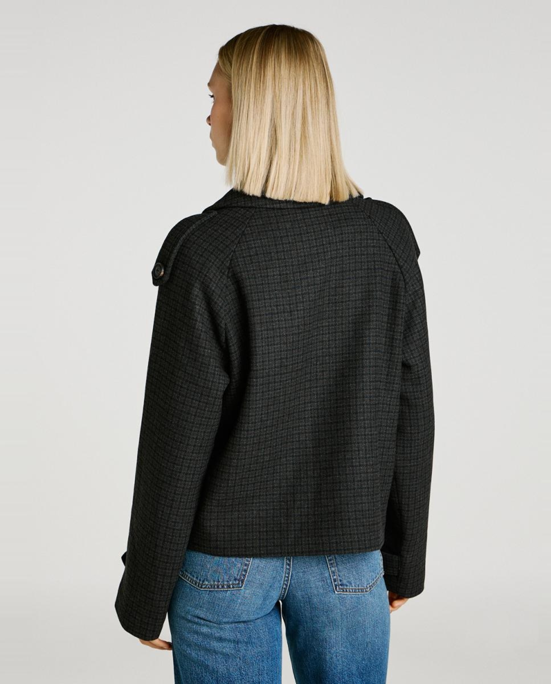 Sobretudo Comprido Liso Cinzento-escuro-4