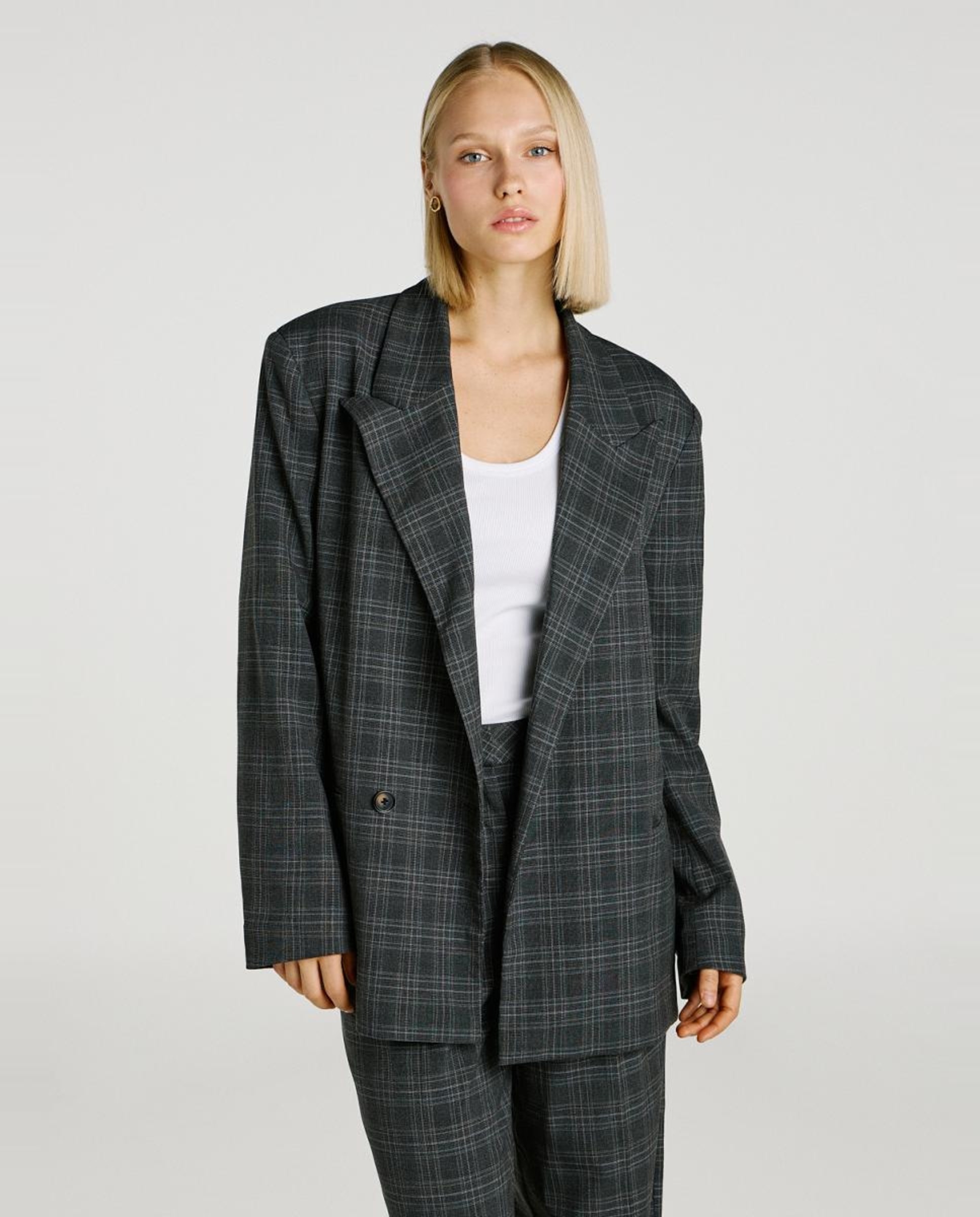 Blazer Oversize Cinzento-1
